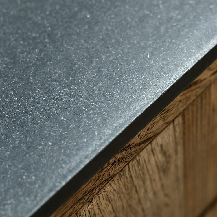 Atelier Home Berkeley 3 Drawer Bedside Table w/ Black Matte Marble Top