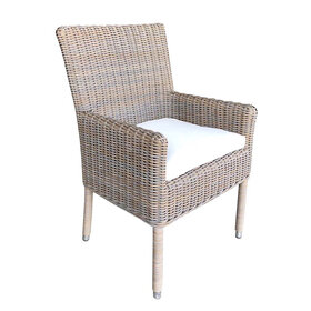 Padmas Boca Outdoor Arm Dining Chair- Kubu Grey