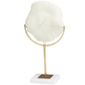 Atelier Home 15" Coral Sculpture on Stand with Marble Base