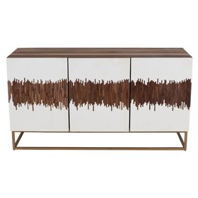 Beyond Borders Morse Sideboard- Reclaimed Sadal with Bone Inlay
