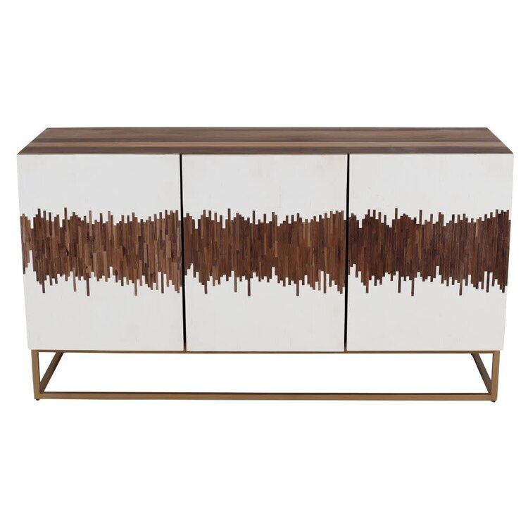 Beyond Borders Morse Sideboard- Reclaimed Sadal with Bone Inlay