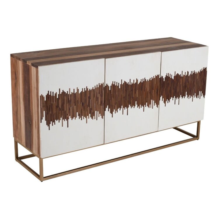 Beyond Borders Morse Sideboard- Reclaimed Sadal with Bone Inlay