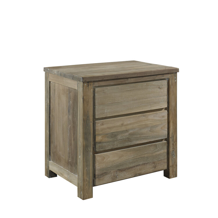 Padmas Stockholm Reclaimed Teak End Table w/ Drawers