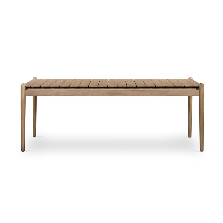 Four Hands 81" Rosen Outdoor Dining Table- Natural Eucalyptus FSC