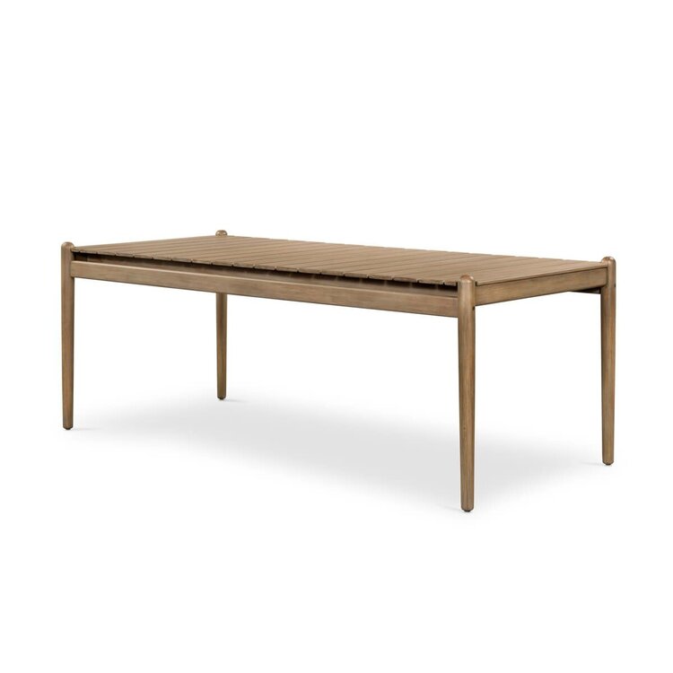 Four Hands 81" Rosen Outdoor Dining Table- Natural Eucalyptus FSC