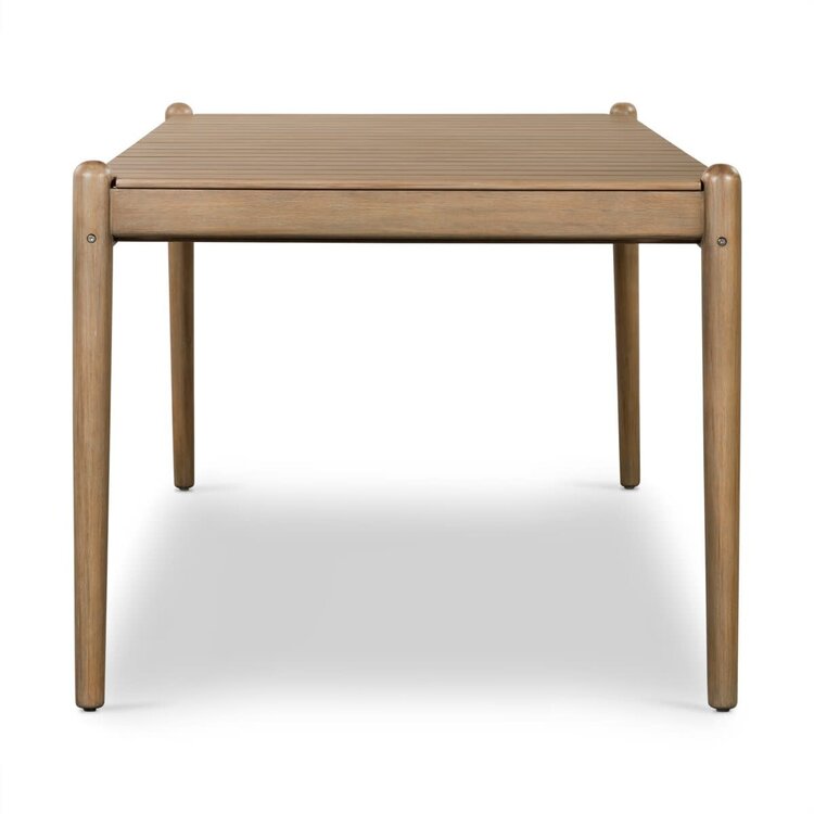 Four Hands 81" Rosen Outdoor Dining Table- Natural Eucalyptus FSC