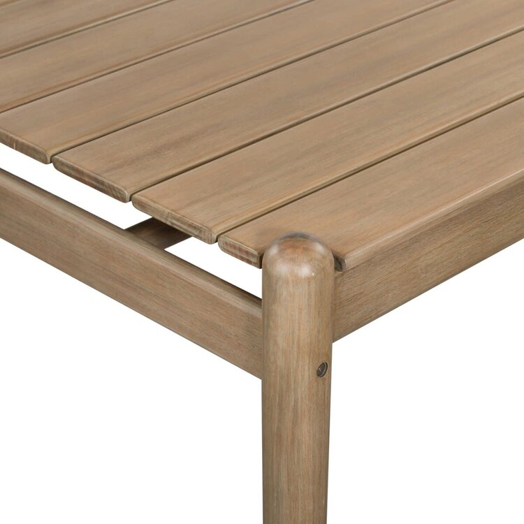 Four Hands 81" Rosen Outdoor Dining Table- Natural Eucalyptus FSC