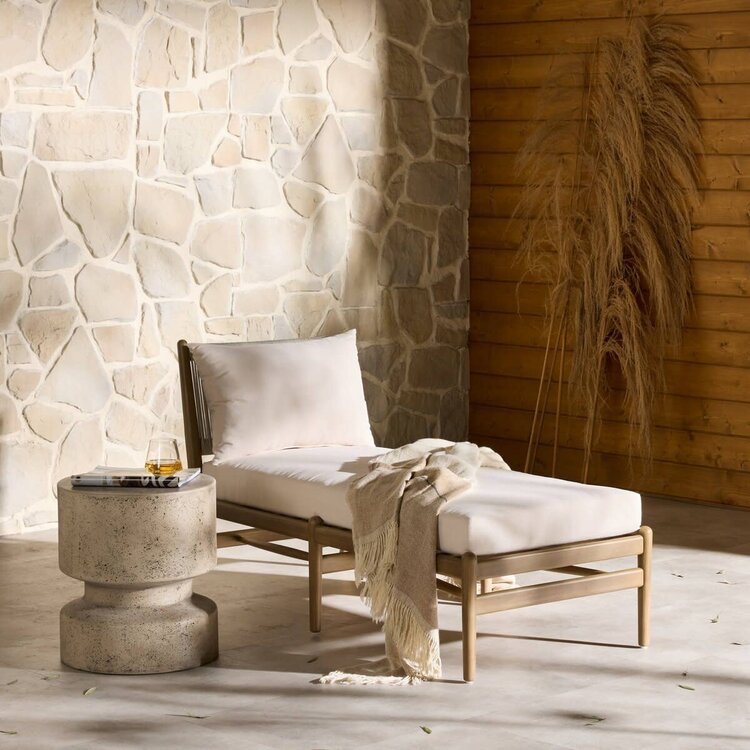 Four Hands Rosen Outdoor Chaise- Lakin Oat