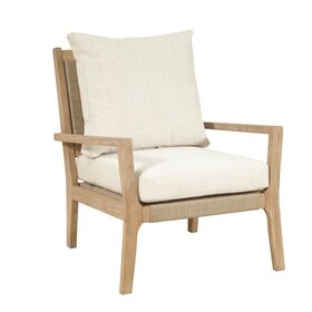 GatherCraft Ciera Outdoor Club Chair- Acacia, PP Rope