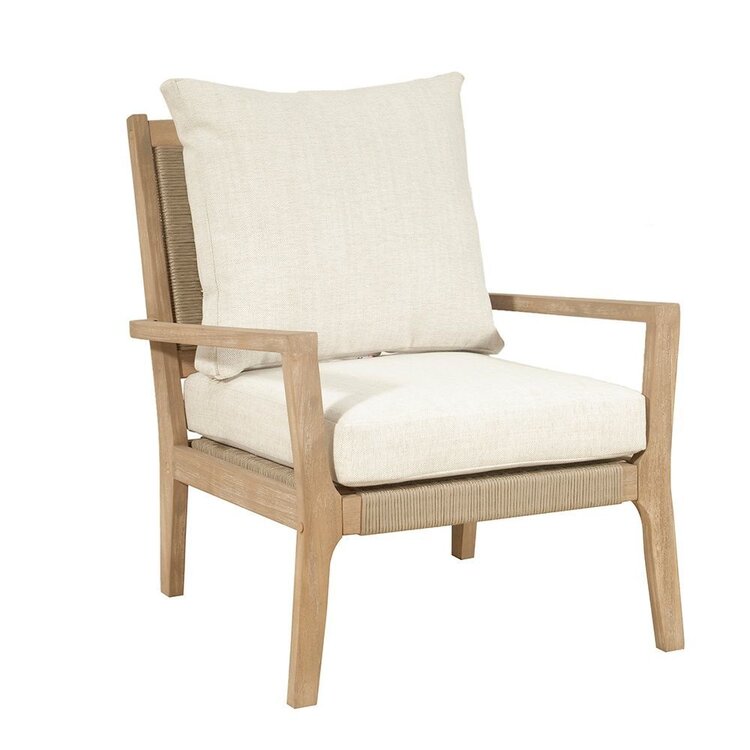 GatherCraft Ciera Outdoor Club Chair- Acacia, PP Rope