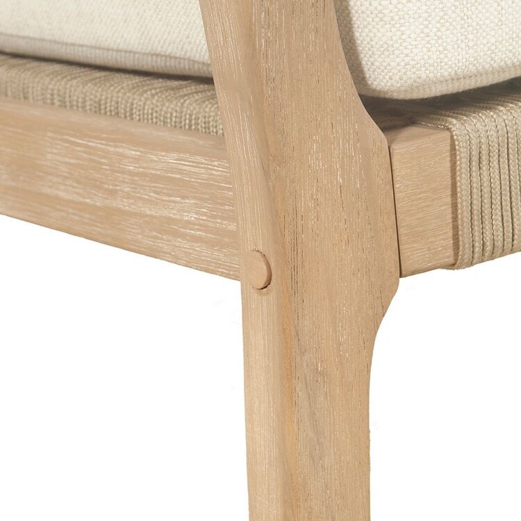 GatherCraft Ciera Outdoor Club Chair- Acacia, PP Rope