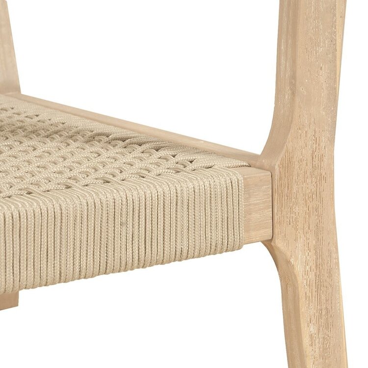 GatherCraft Ciera Outdoor Club Chair- Acacia, PP Rope