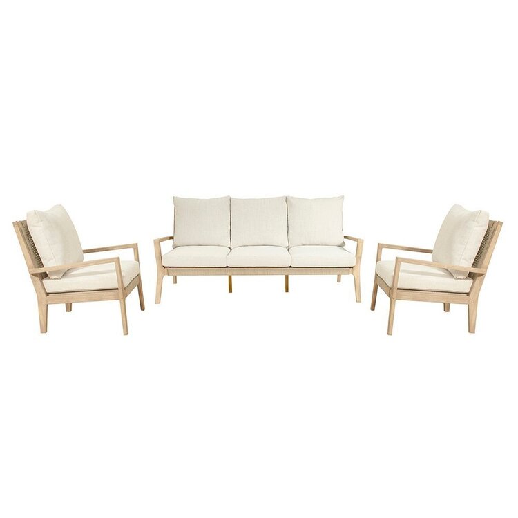 GatherCraft Ciera Outdoor Club Chair- Acacia, PP Rope