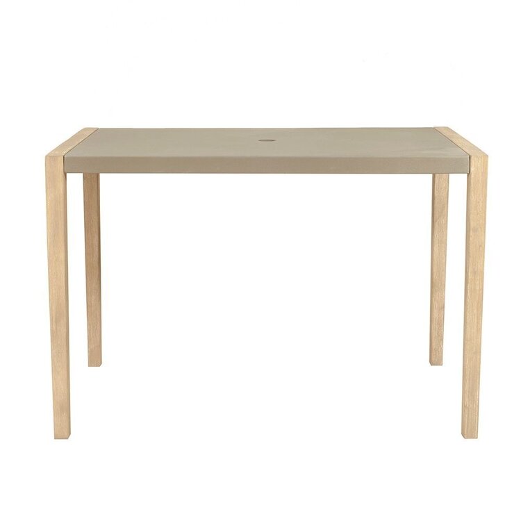 GatherCraft Ciera Outdoor Counter Height Tabe- Acacia, Duralcrete