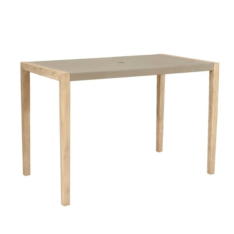 GatherCraft Ciera Outdoor Counter Height Tabe- Acacia, Duralcrete