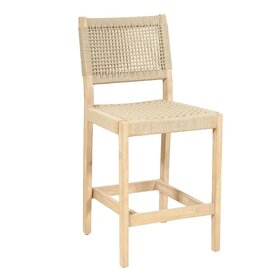 GatherCraft Ciera Outdoor Counterstools- Acacia, PP Rope