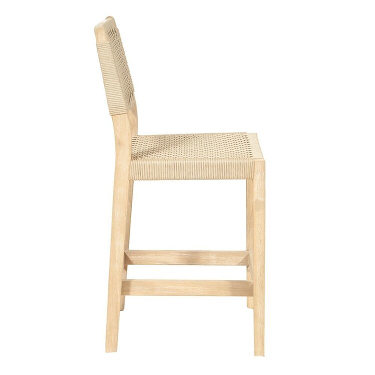 GatherCraft Ciera Outdoor Counterstools- Acacia, PP Rope