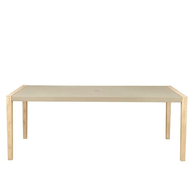 GatherCraft Ciera Outdoor Dining Table- Acacia, Duralcrete