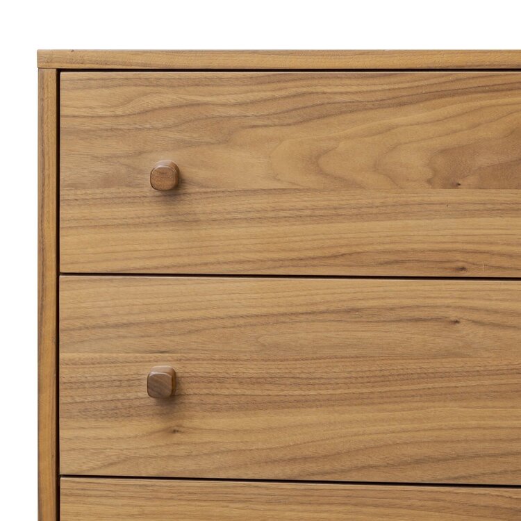 Four Hands Arturo 9 Drawer Dresser- Natural Walnut Veneer