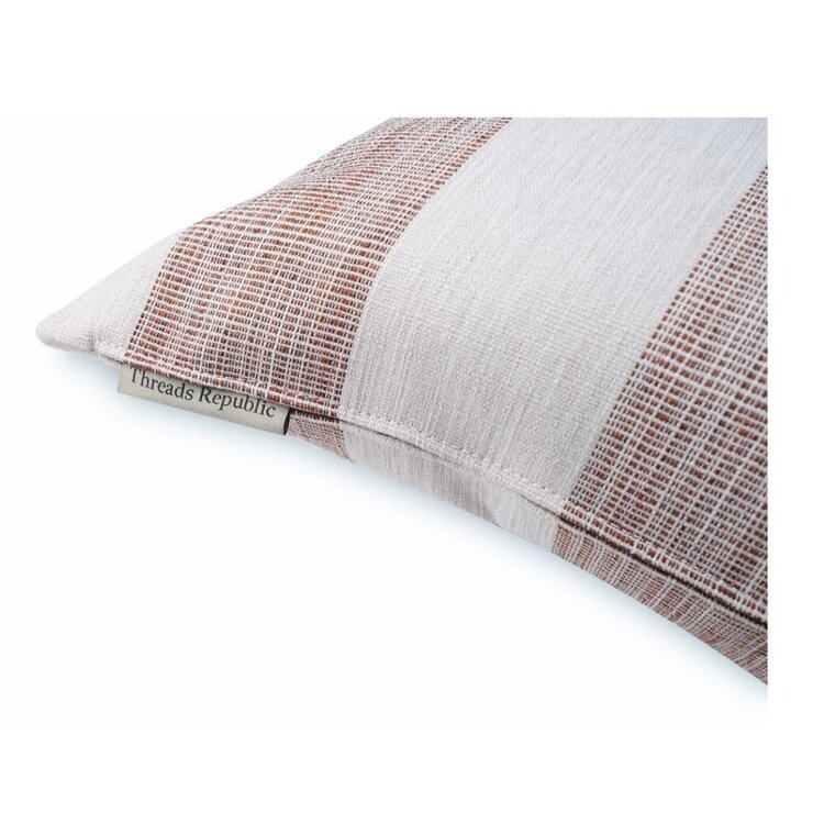 Threads Republic Ronan Striped Pillow, 24" x 24" Passage Spice