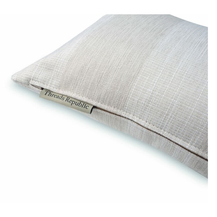 Threads Republic Ronan Striped Pillow, 24" x 24" Passage Sisal