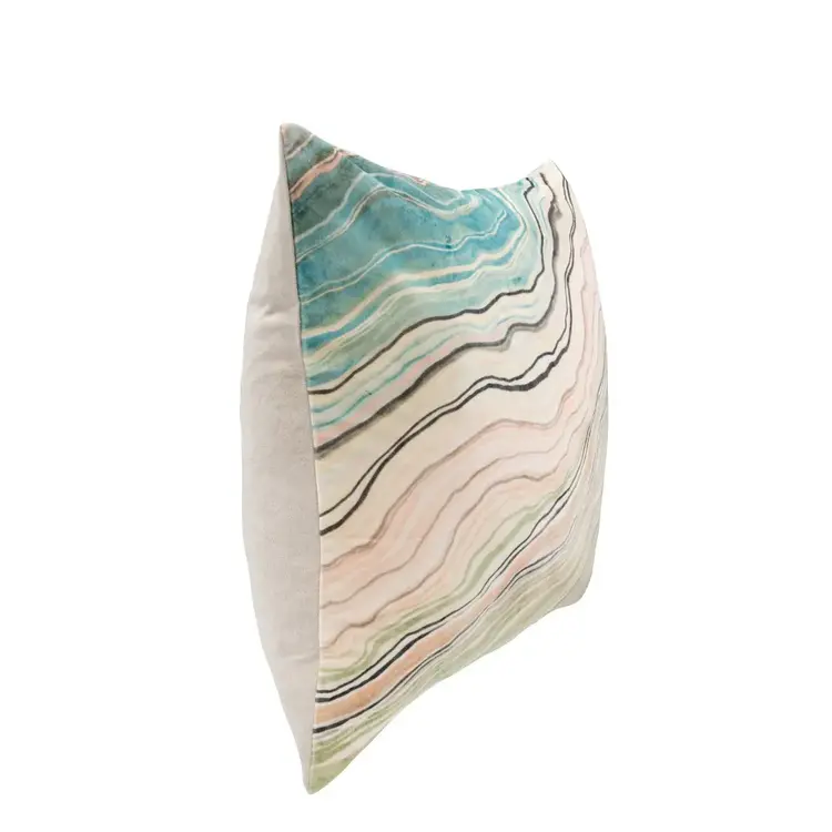 EQ Zircon Mint Multi Pillow, 22" x 22"