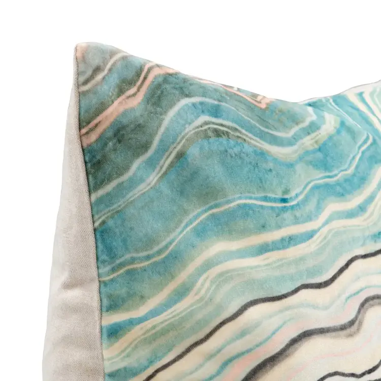 EQ Zircon Mint Multi Pillow, 22" x 22"