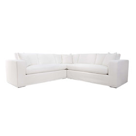 Atelier Home Dylan Slipcovered LSF Loveseat/ RSF Loveseat w/ Corner- Performance KW Linen