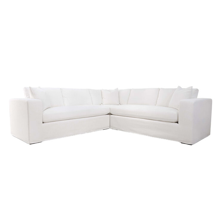 Atelier Home Dylan Slipcovered LSF Loveseat/ RSF Loveseat w/ Corner- Performance KW Linen