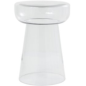 Atelier Home Modern Glass Drum Accent Table