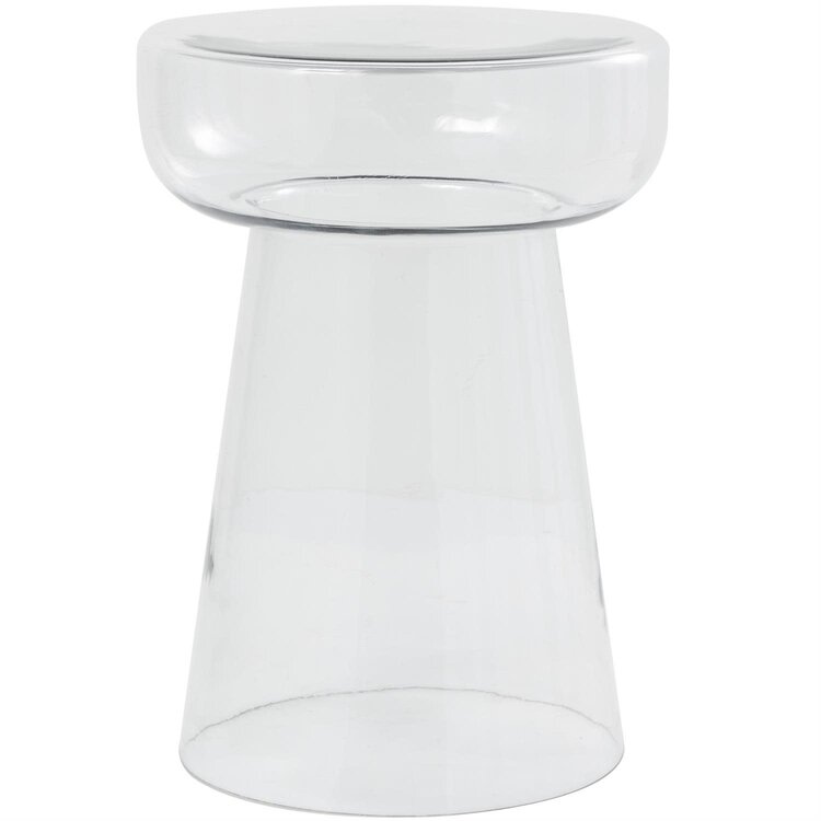 Atelier Home Modern Glass Drum Accent Table