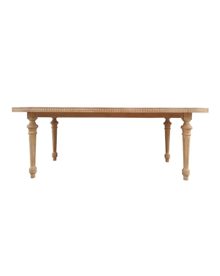 Southern Sky 96" Abbey Round Dining Table- New White Wash