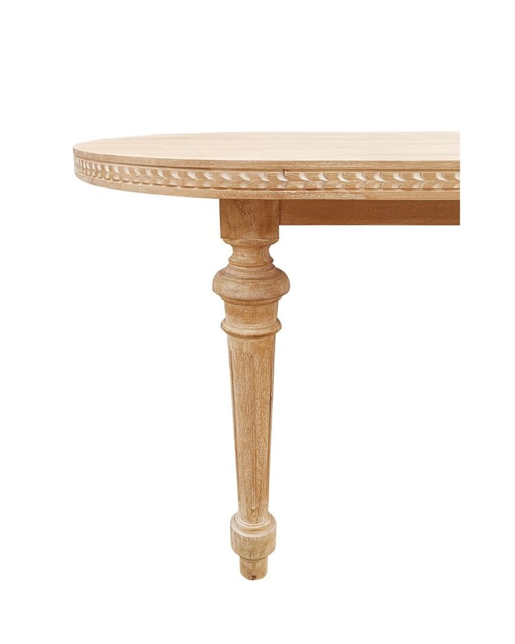 Southern Sky 96" Abbey Round Dining Table- New White Wash