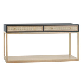 Beyond Borders Alana Long Console- Weathered Gray Body / Dark Gray Top