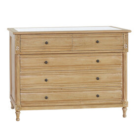 Beyond Borders Juni Marble Top Chest- Weathered Barrel