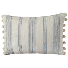 Rosemary Stripe Mineral with Pom Pom Feather, 12" x 20"