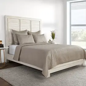 Diamond Quilt Set, Pebble King (3 Euro Shams included)