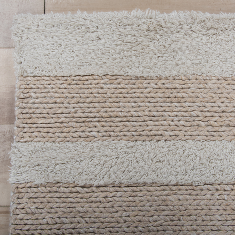 Threads Republic Ria Rug Collection, Beige 3' x 10'