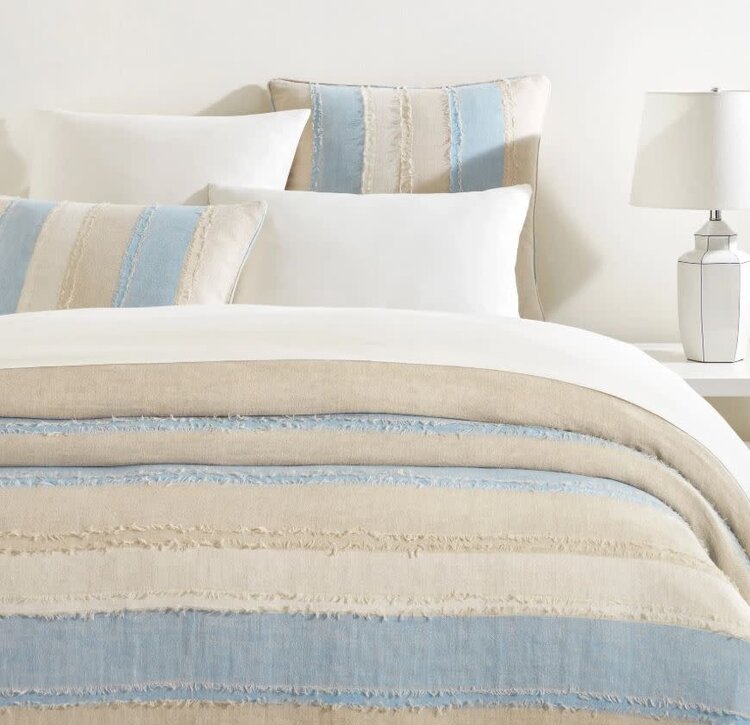 Moon Hills Linen Duvet Cover, Lapis Full/Queen