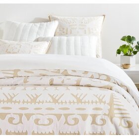 Knight Wood Cutwork Sham, Natural Standard