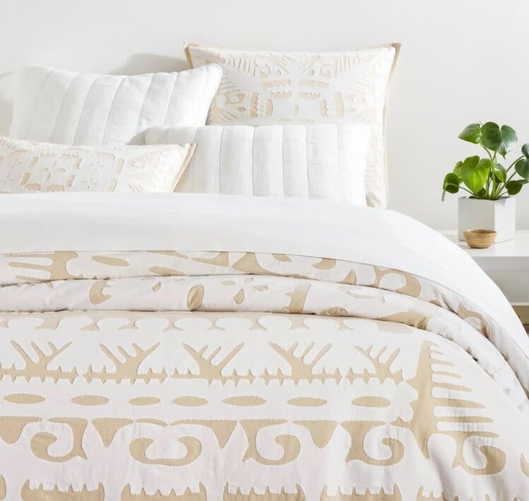 Knight Wood Cutwork Sham, Natural King