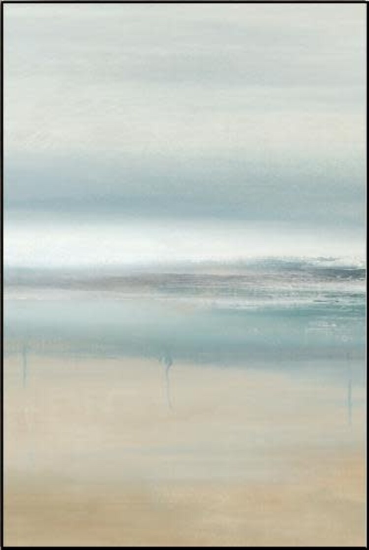 Beach Stroll I w/ Poly Silver Float Frame