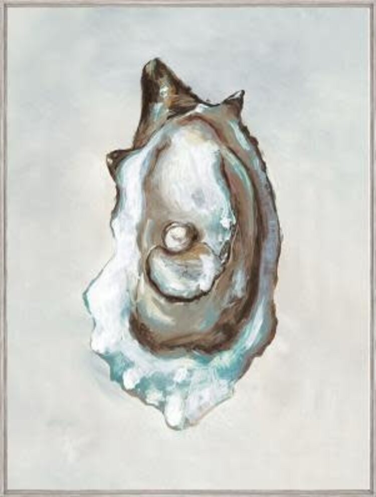 Pearls of the East II w/ Poly Grey Barnwood Floater Frame