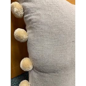 Jes & Gray Eva Pillow, 22" Natural Dobby