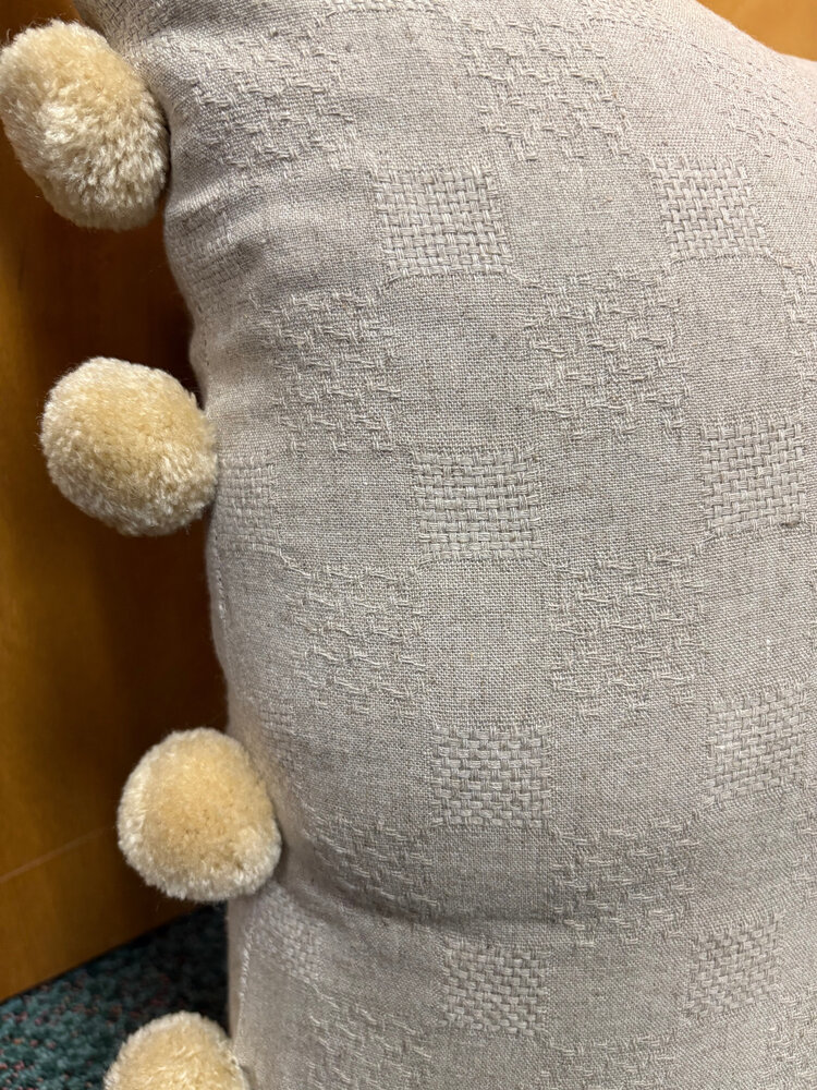 Jes & Gray Eva Pillow, 22" Natural Dobby