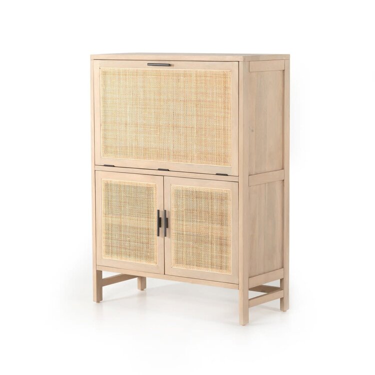 Four Hands Caprice Bar Cabinet- Natural Mango