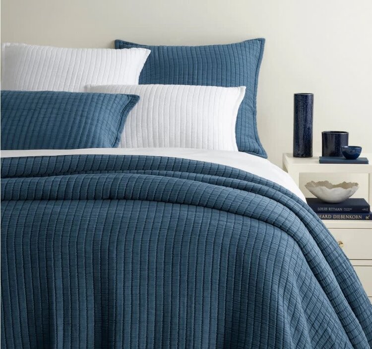 Boyfriend Matelasse Coverlet, Aegean King