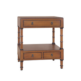 Beyond Borders Jenna Nighstand- Cashew Black Wash