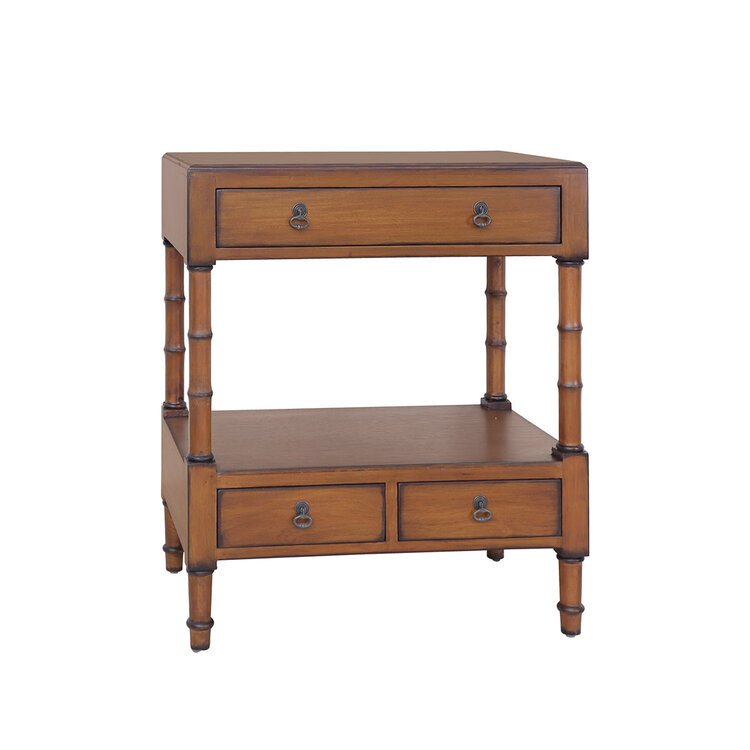 Beyond Borders Jenna Nighstand- Cashew Black Wash