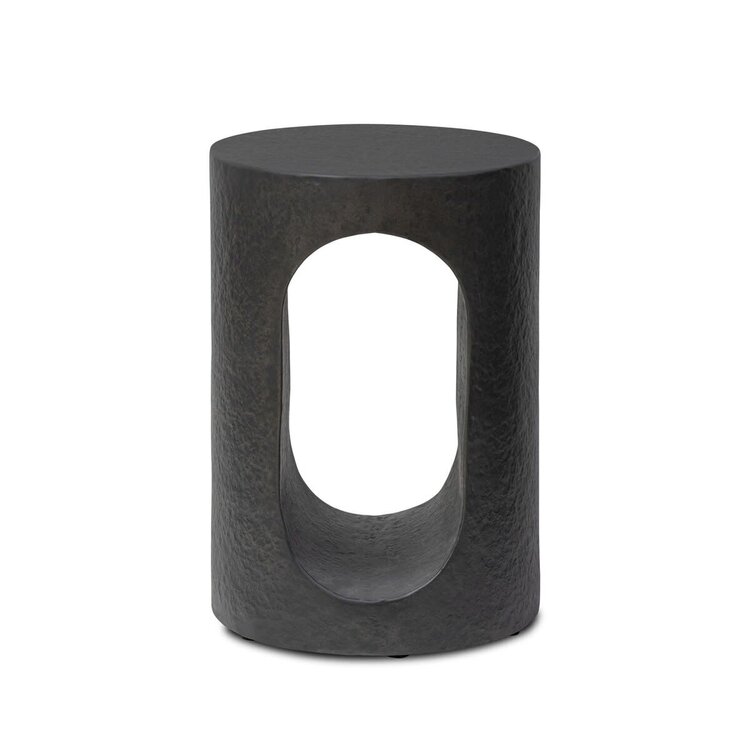 Four Hands Samson End Table- Distressed Graphite Concrete